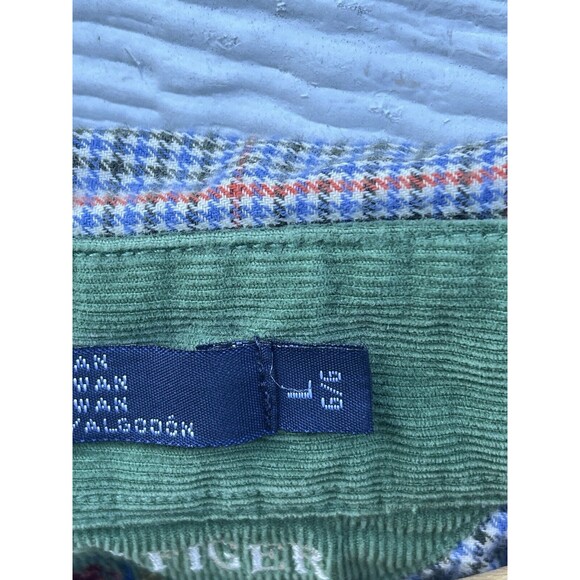 Tommy Hilfiger Men’s Flannel Button Down Shirt Crest Logo Micro Plaid Vtg Large - Picture 3 of 7